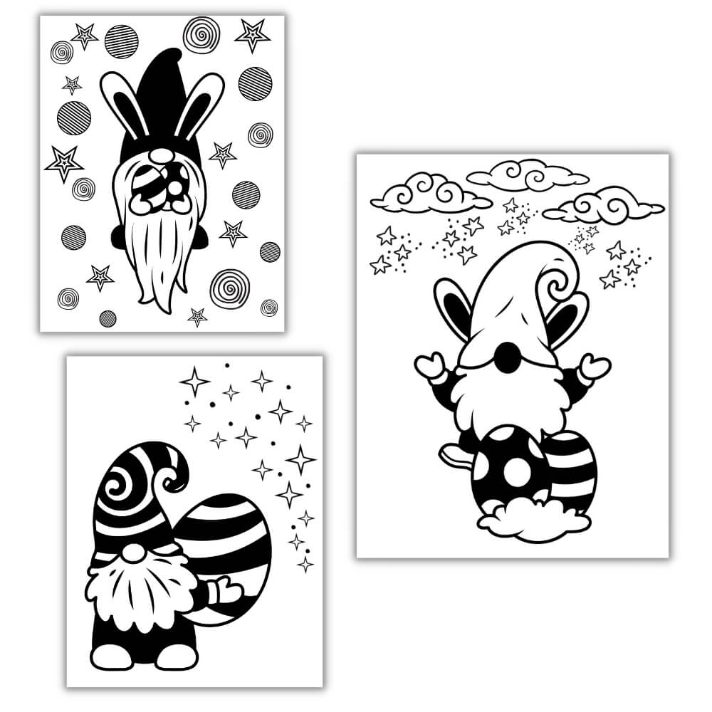 Gnome Easter Coloring Pages – 17 Printable Sheets