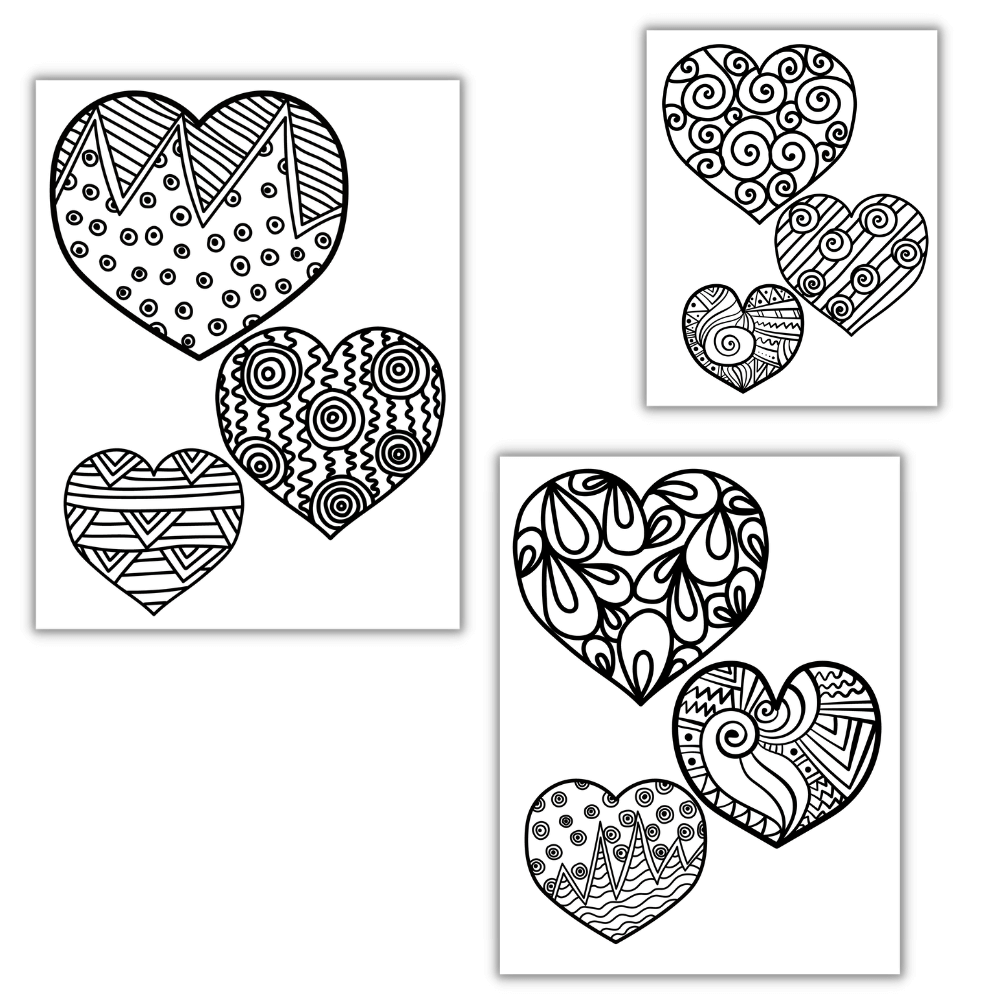 Heart Coloring Pages – 12 Printable Designs