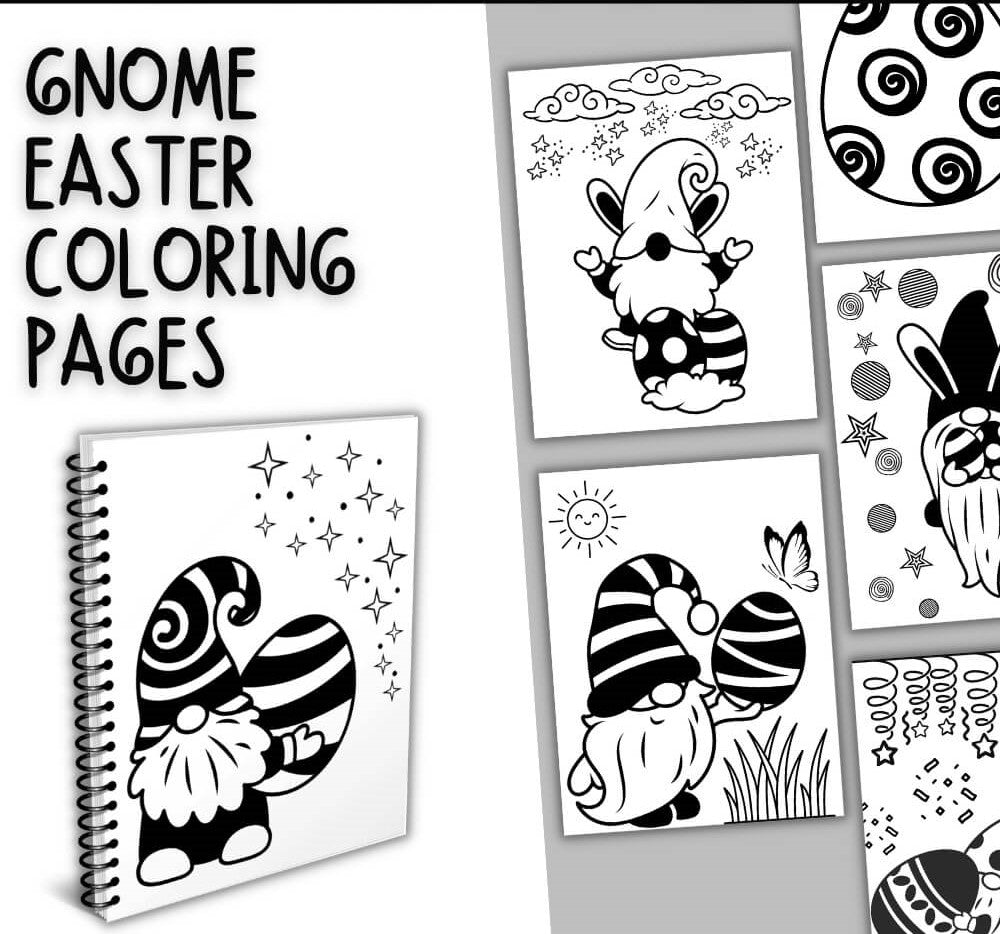 Gnome Easter Coloring Pages – 17 Printable Sheets