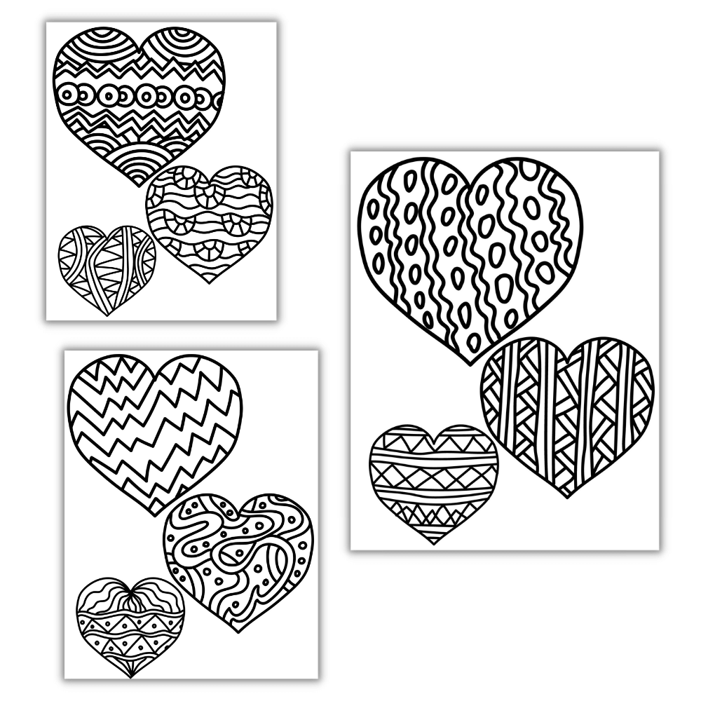 Heart Coloring Pages – 12 Printable Designs