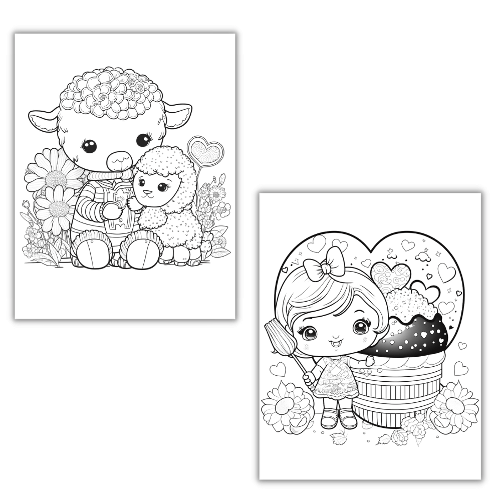 Cute Valentine Coloring Pages – 11 Printable Designs