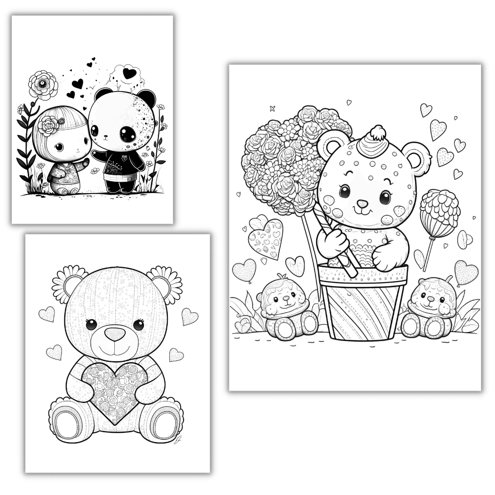 Cute Valentine Coloring Pages – 11 Printable Designs