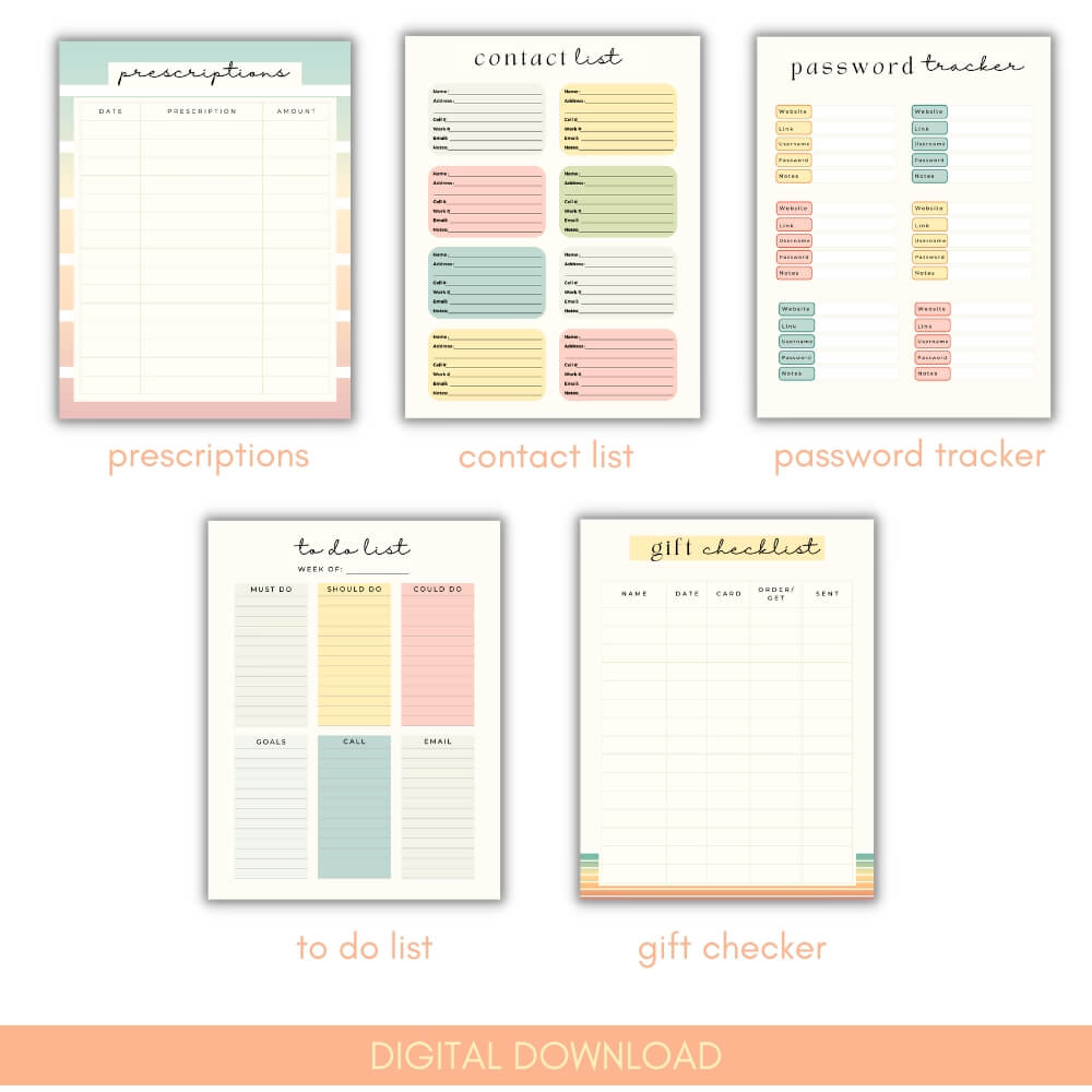 PLR Business Planner | Orange Editable Content Creator Templates