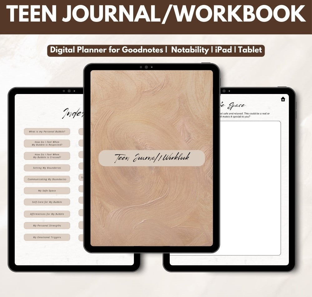 PLR Digital Teen Journal Workbook | Journals for self-expression | My Store