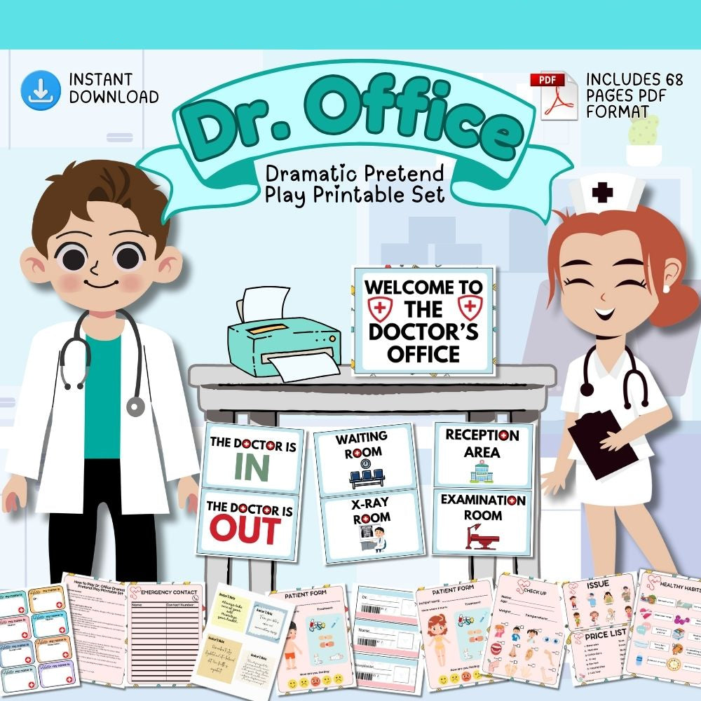 Doctor Office Pretend Play Printables – 68 Page Set
