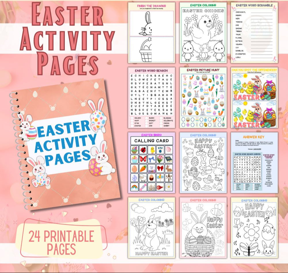 Easter Activity Pages – 24 Fun Printable Kids Games