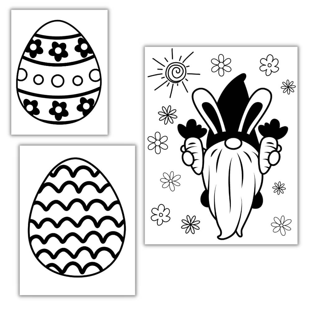 Gnome Easter Coloring Pages – 17 Printable Sheets