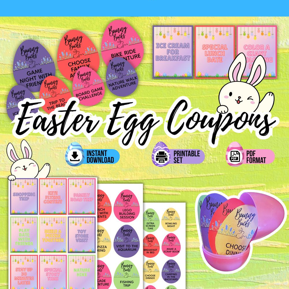 Printable Easter Egg Coupons – 13 Fun Coupon Pages