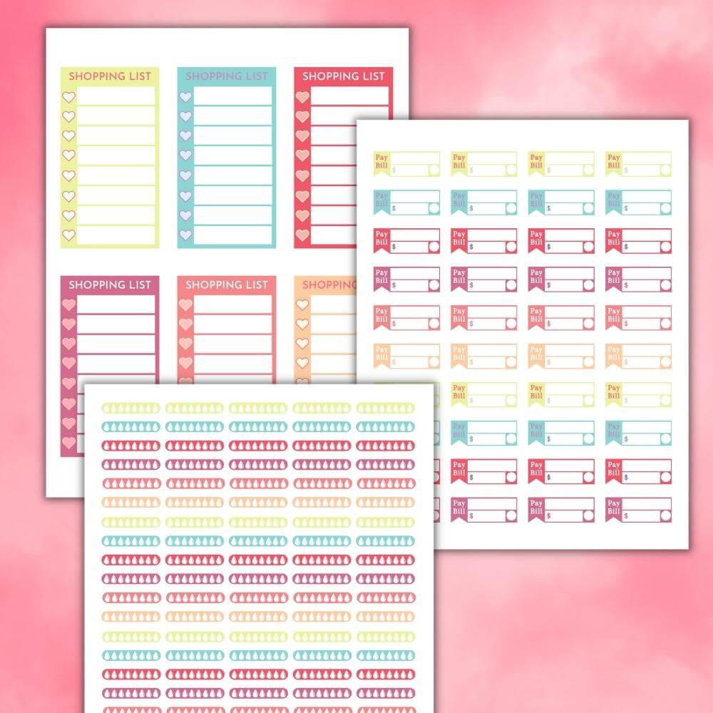 Easter Planner Stickers – Cute Spring Holiday Set
