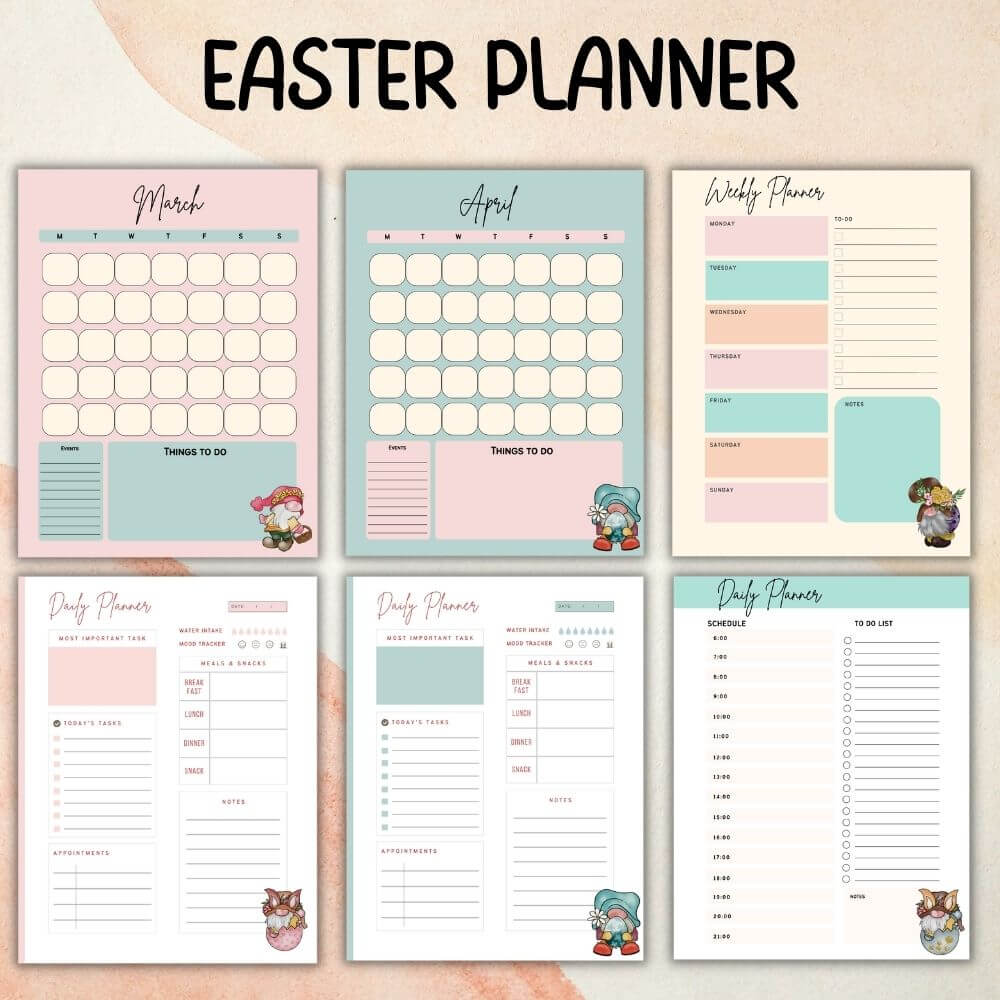 Easter Bundle – 21 Pages of Cute Printable Designs