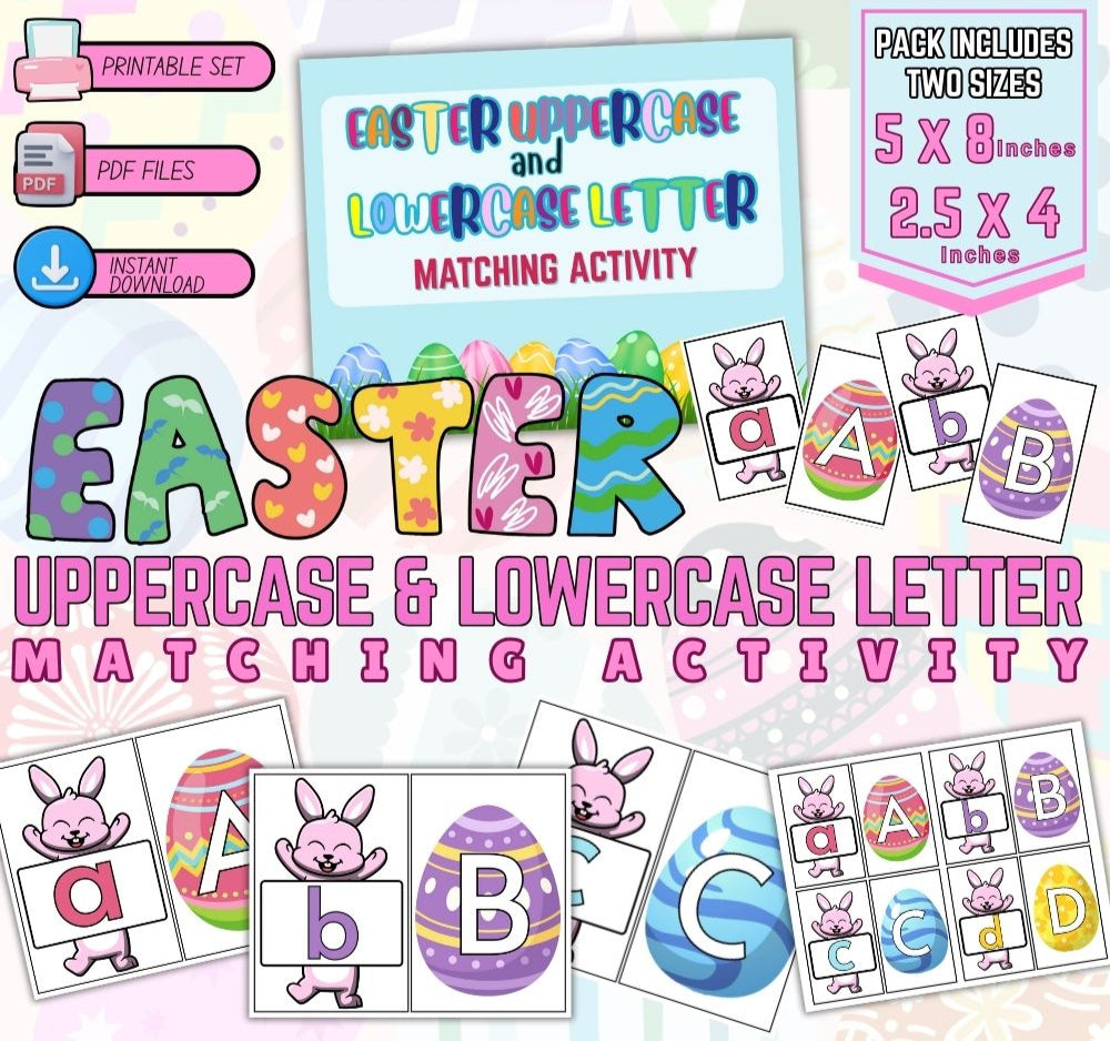 Easter Uppercase and Lowercase Letter Matching Activity