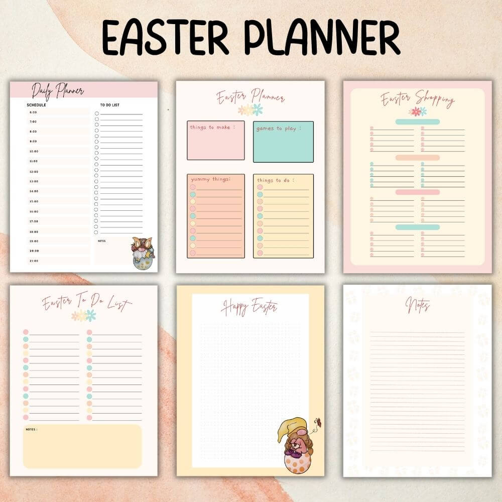 Easter Bundle – 21 Pages of Cute Printable Designs