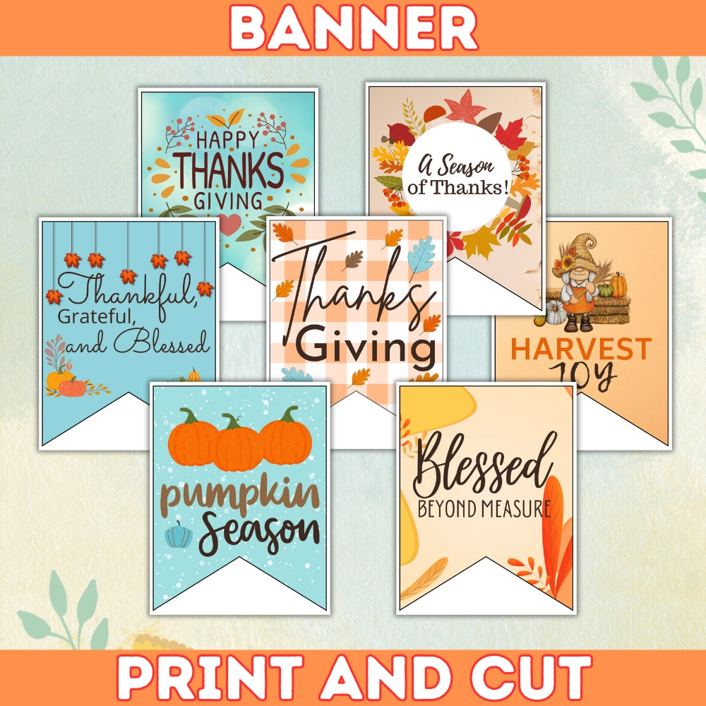 Fall Banner & Wall Art – Printable Autumn Decorations