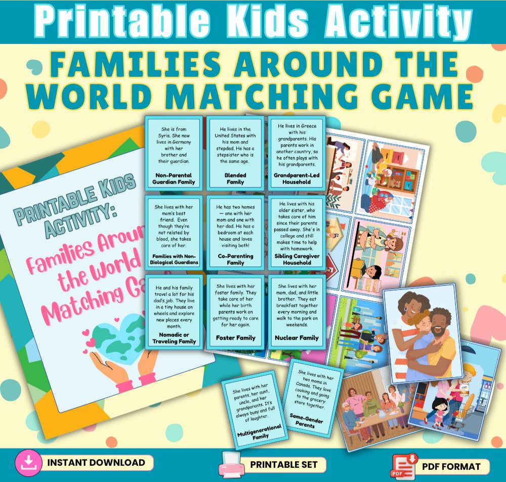 Families Around the World Matching Game