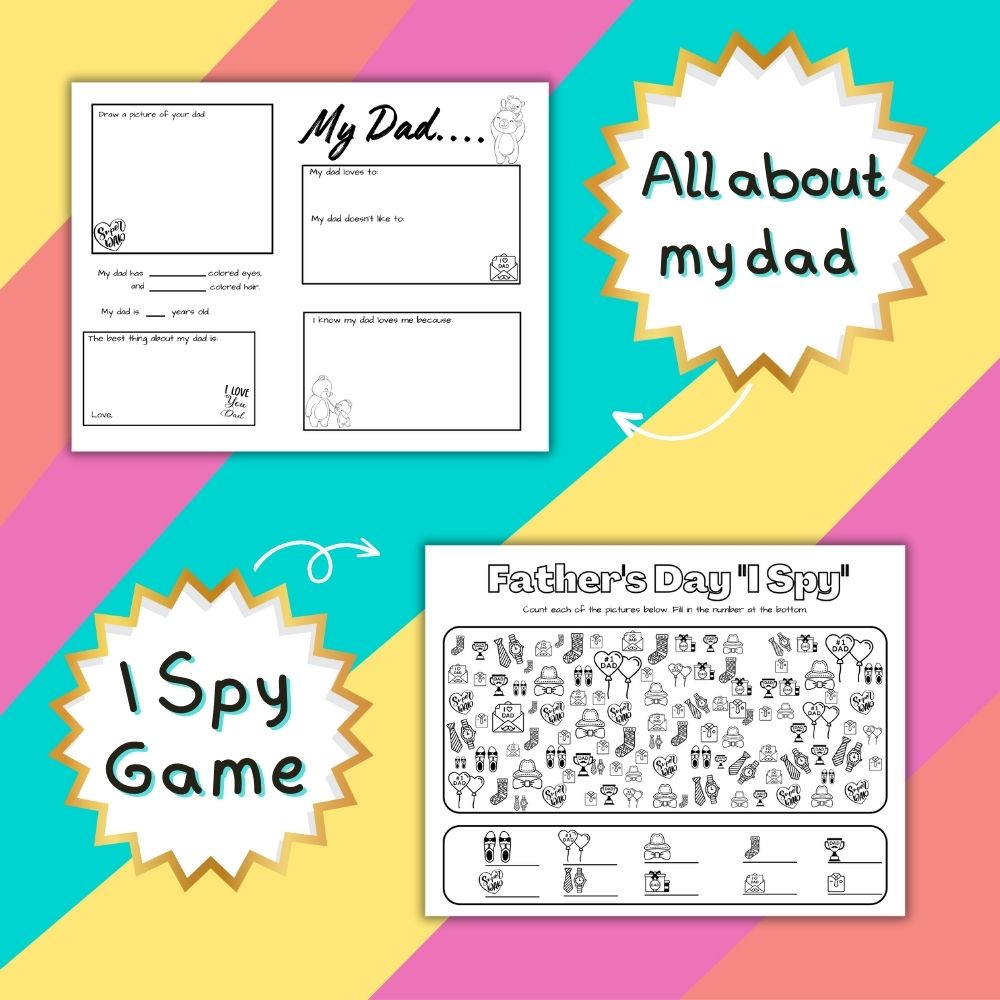 Father’s Day Activity Bundle – Fun Kids Printable Pack