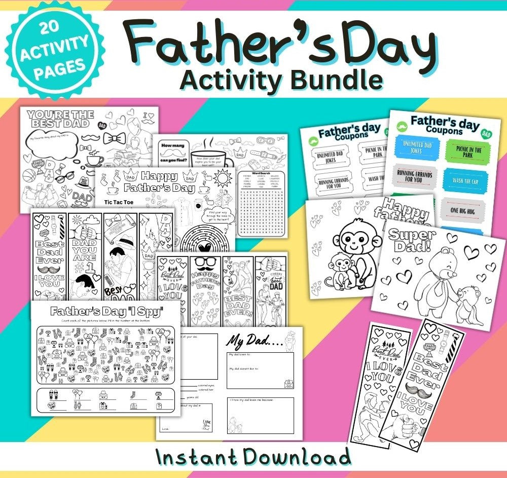 Father’s Day Activity Bundle – Fun Kids Printable Pack