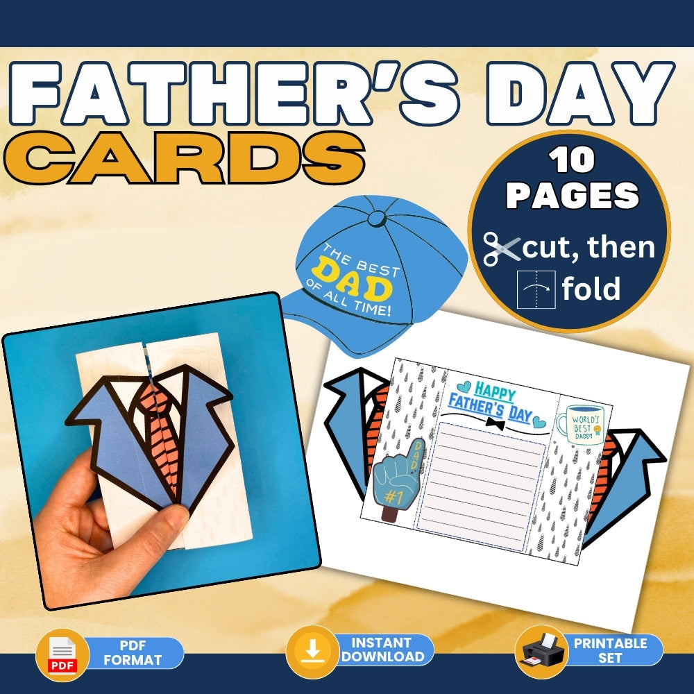 Printable Father’s Day Cards – 10 Unique Designs