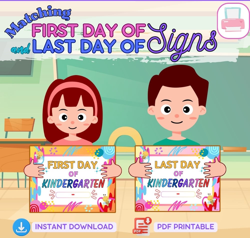 Orange First & Last Day of School Signs Pack