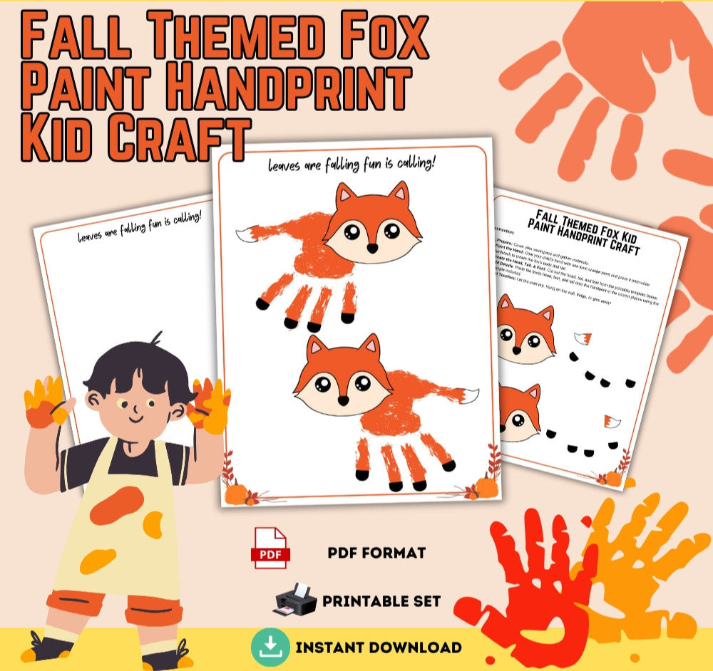 Fox Handprint (Paint) Kid Craft