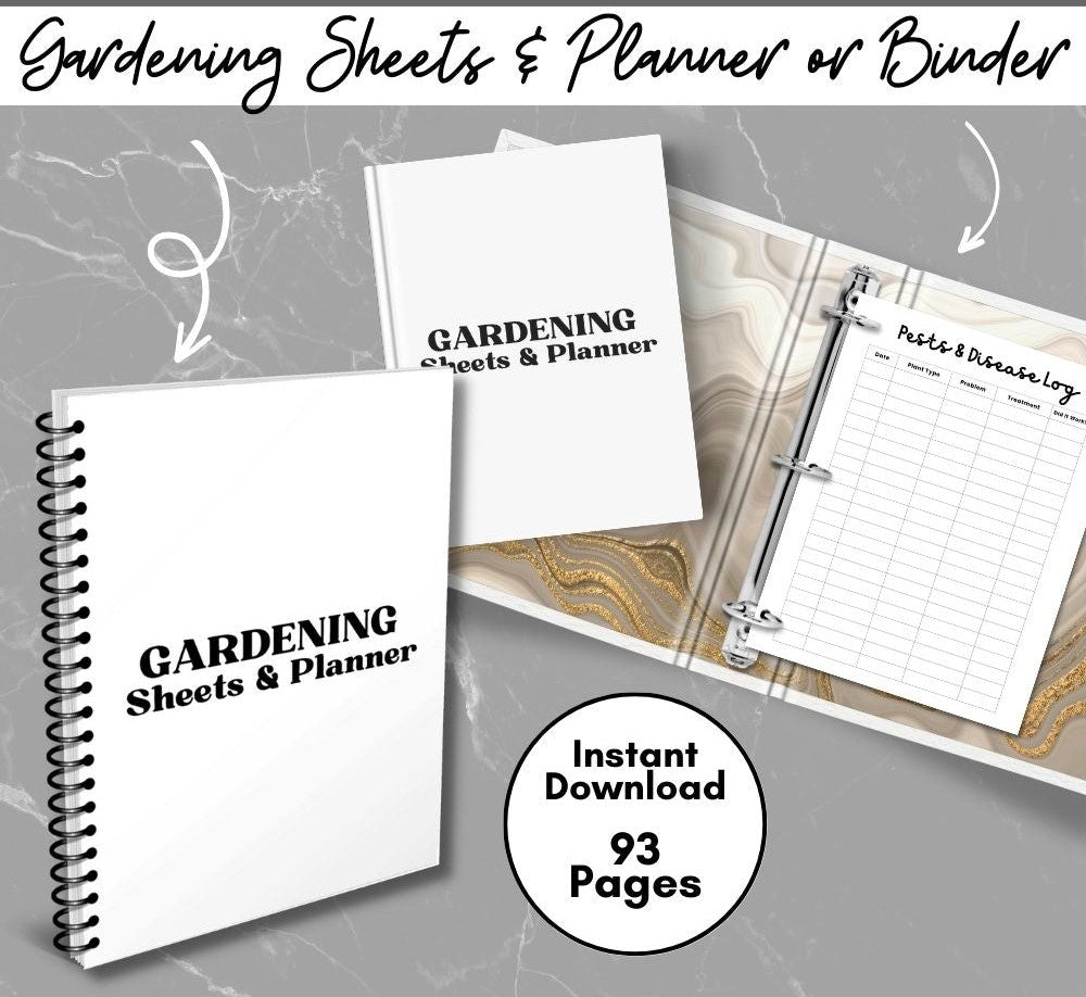 PLR Gardening Planner | Plain Design Editable Garden Templates