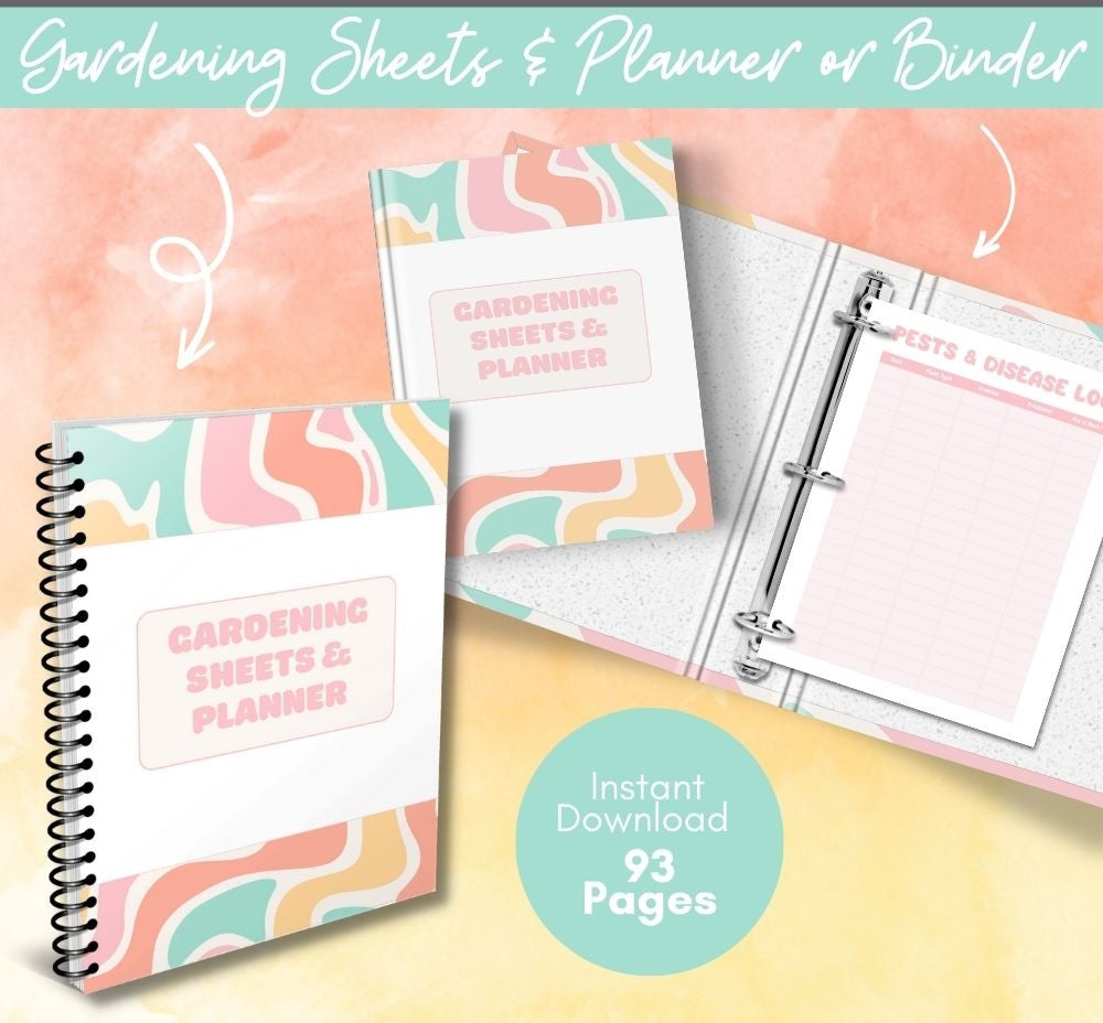 Multicolor Gardening Planner | Organize Plants Plots & Seasons