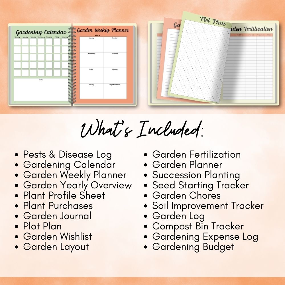 PLR Gardening Planner | Carrot Design Editable Garden Templates