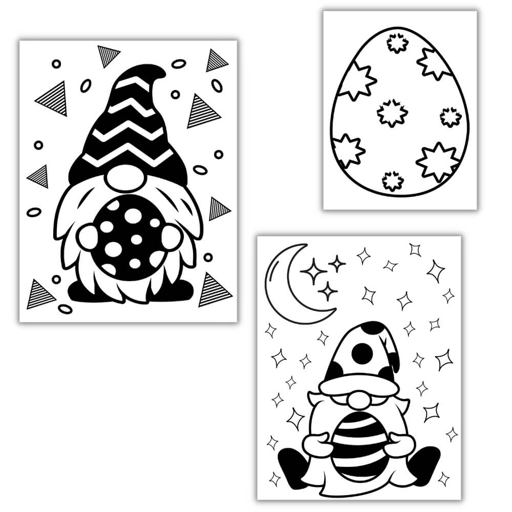 Gnome Easter Coloring Pages – 17 Printable Sheets