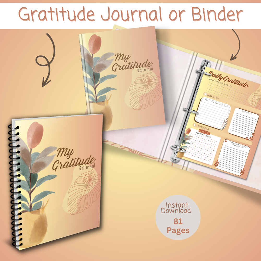 PLR Gold Gratitude Journal | Journals for mindfulness and growth | My Store