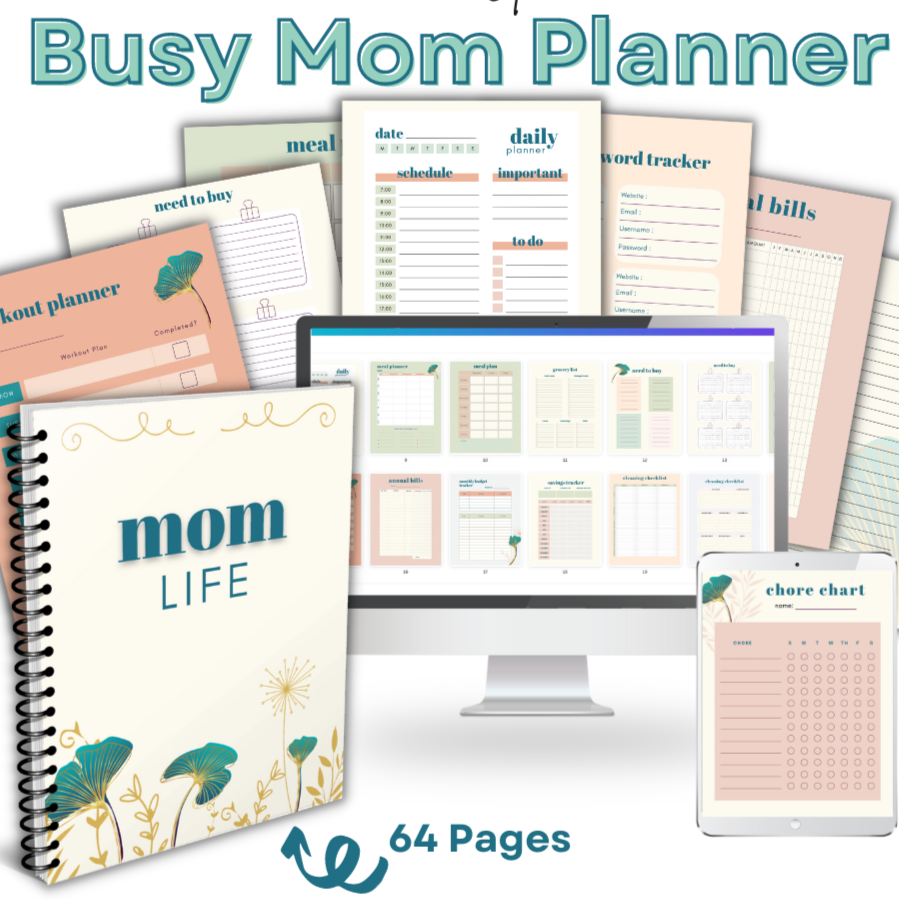 Green Busy Mom Planner