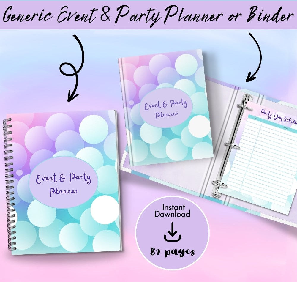 PLR Green Event & Party Planner | Editable Party Planning Templates