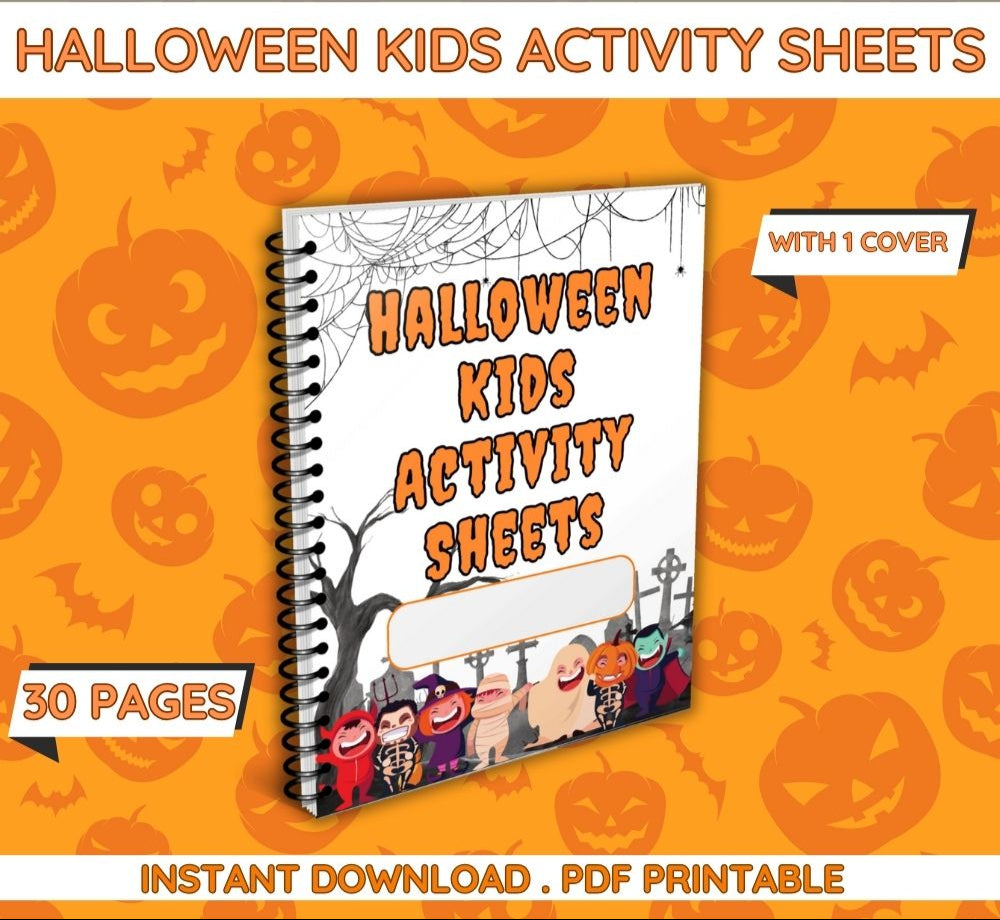 Halloween Kids Activity Sheets – 30 Fun Printables