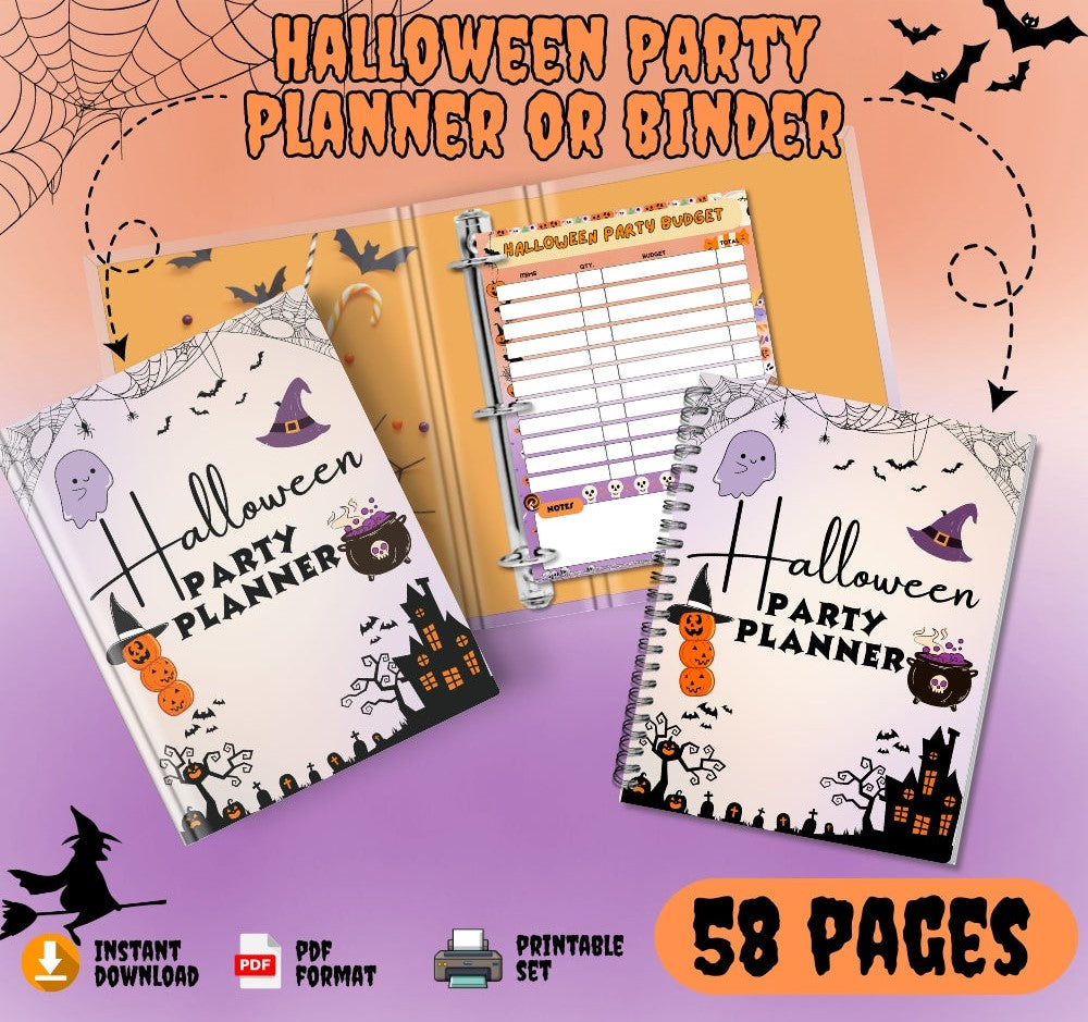 PLR Halloween Party Planner | Printable Editable Spooky Templates