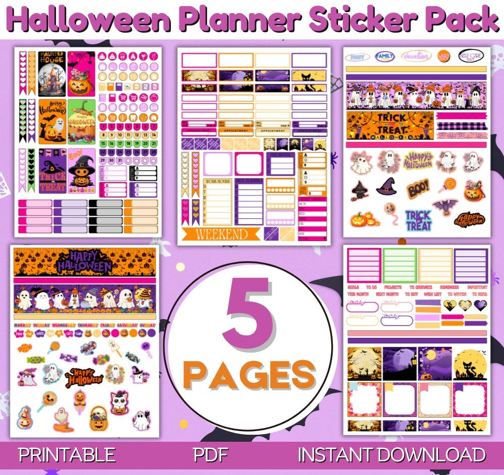 Halloween Planner Stickers – Spooky Printables