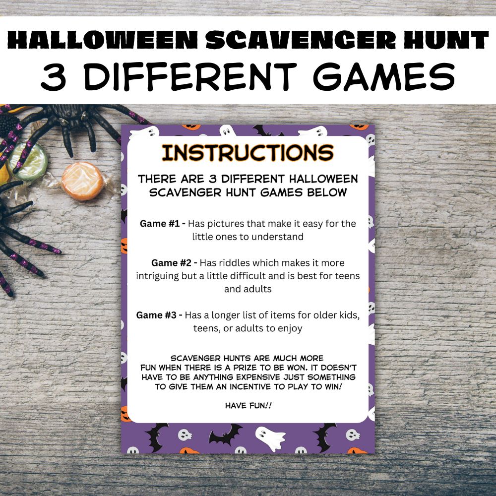 Halloween Scavenger Hunt & Gift Tags