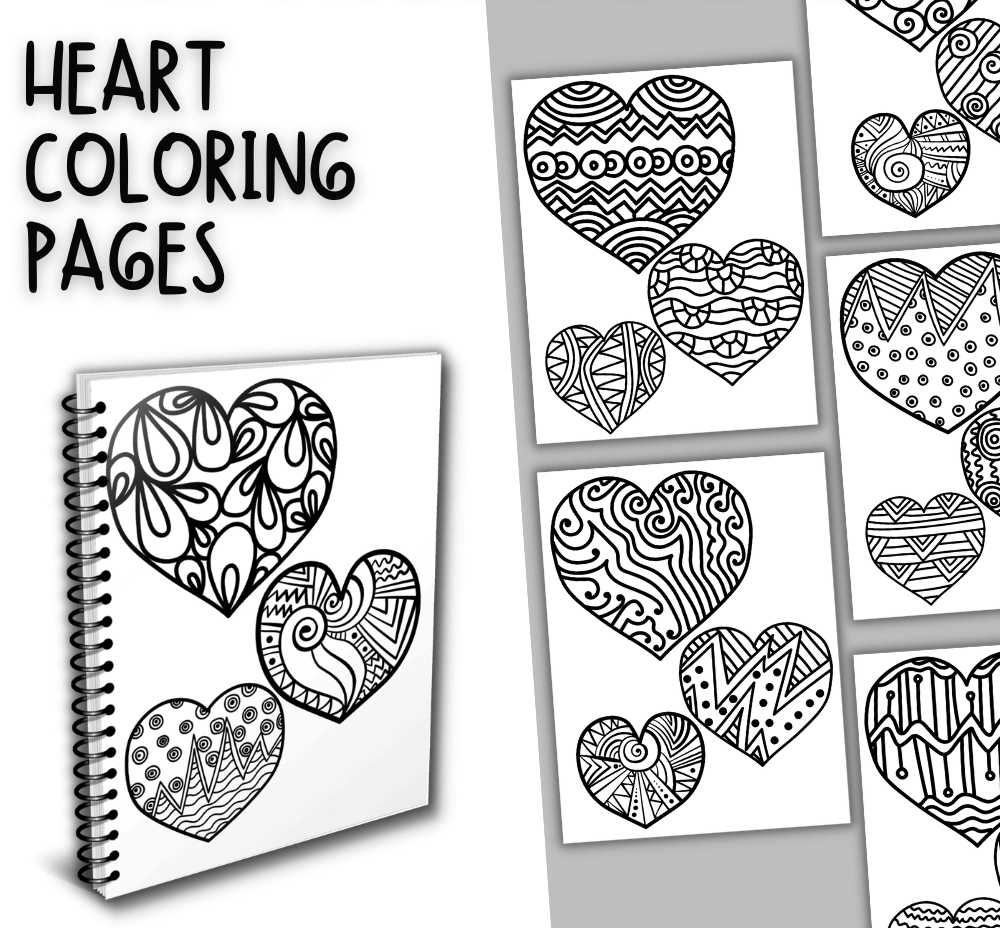 Heart Coloring Pages – 12 Printable Designs