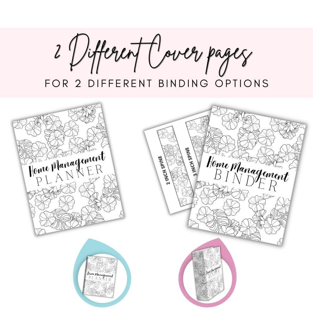 Home Management Planner & Binder | Organize Chores Budgets & Schedules