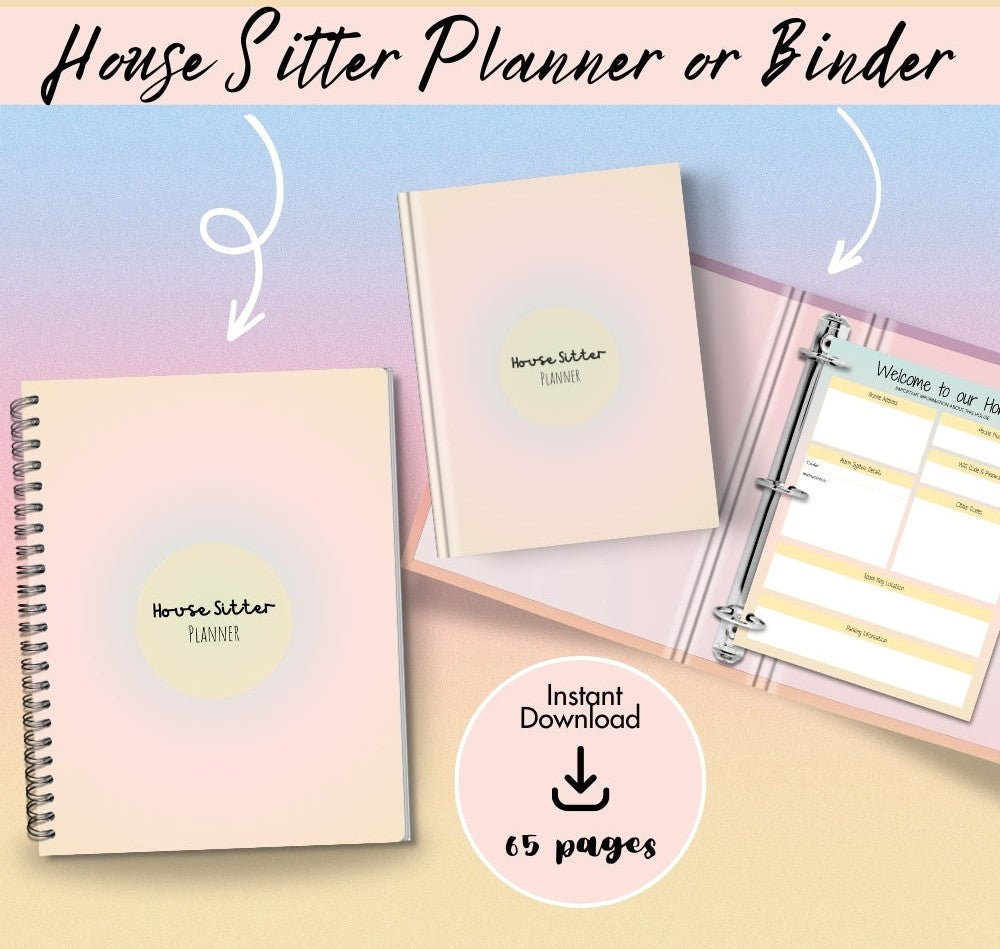 PLR House Sitter Planner | Editable Home Management Templates