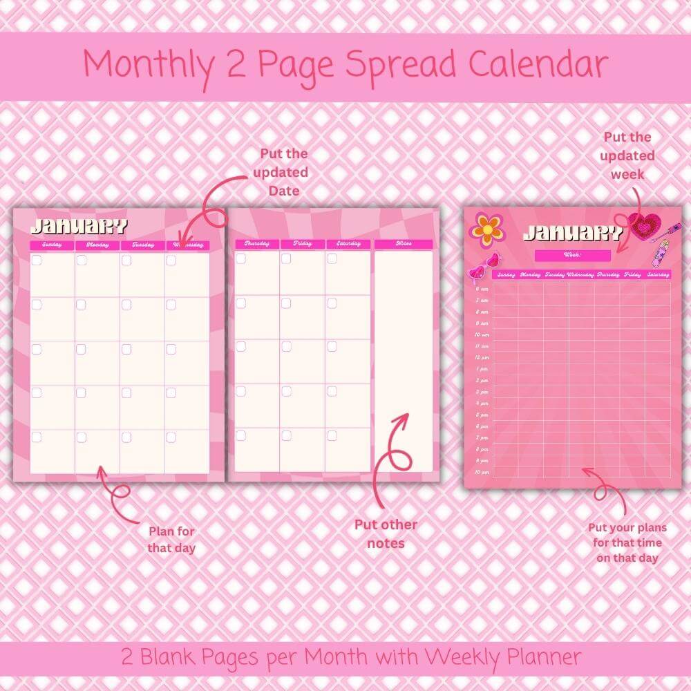 Spring Journal in Y2K Theme