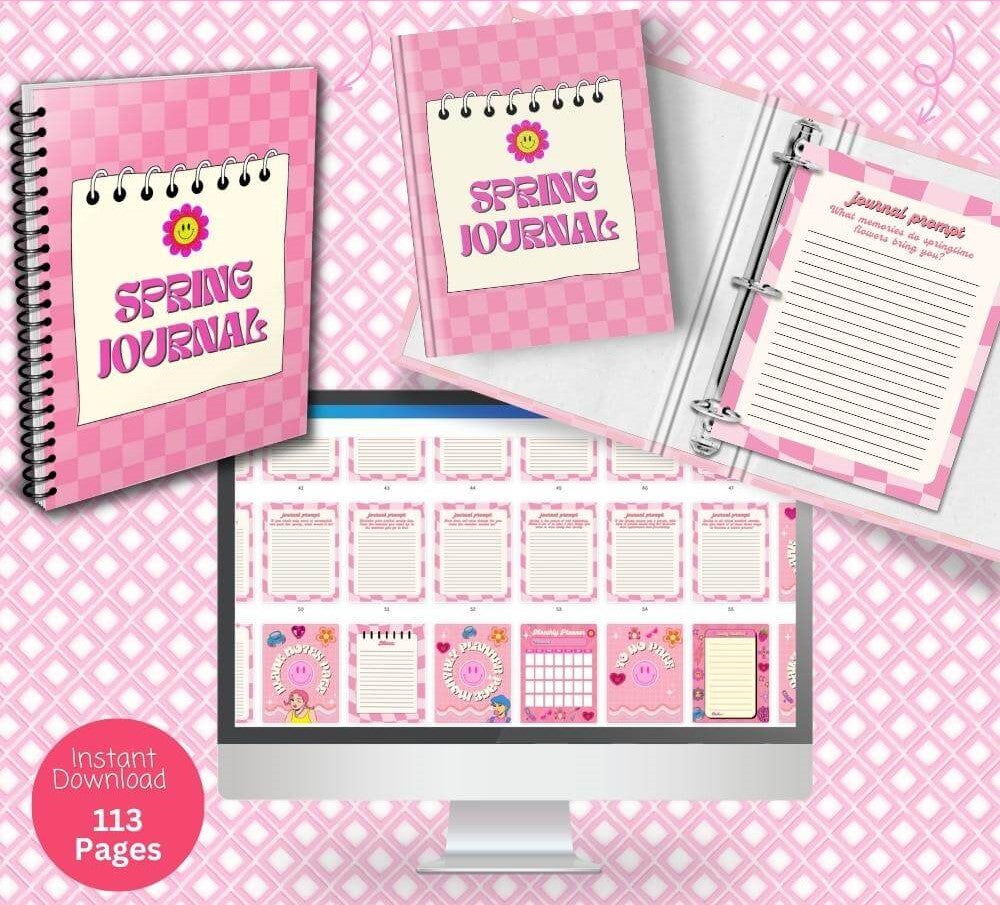 Spring Journal in Y2K Theme