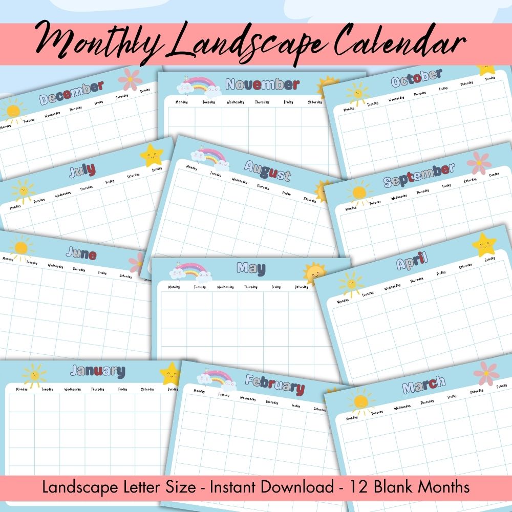 Blue Kids Chore Chart Bundle – 28 Printables