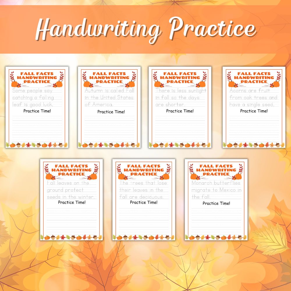 Kids Fall Activity Book – 60 Printable Fun Pages
