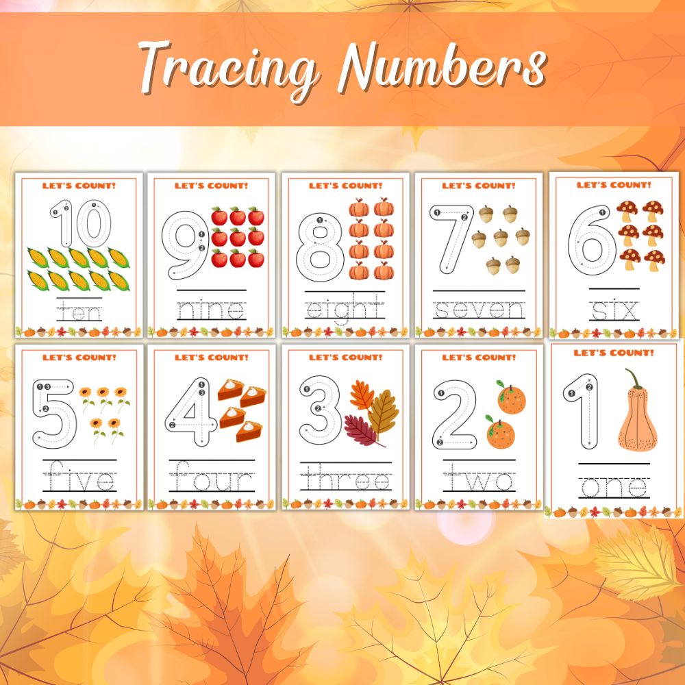 Kids Fall Activity Book – 60 Printable Fun Pages