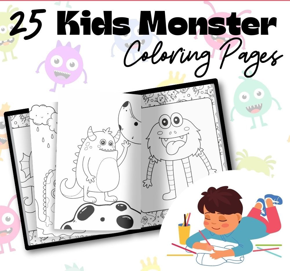 Kids Monster Coloring Pages – 25 Fun Printables
