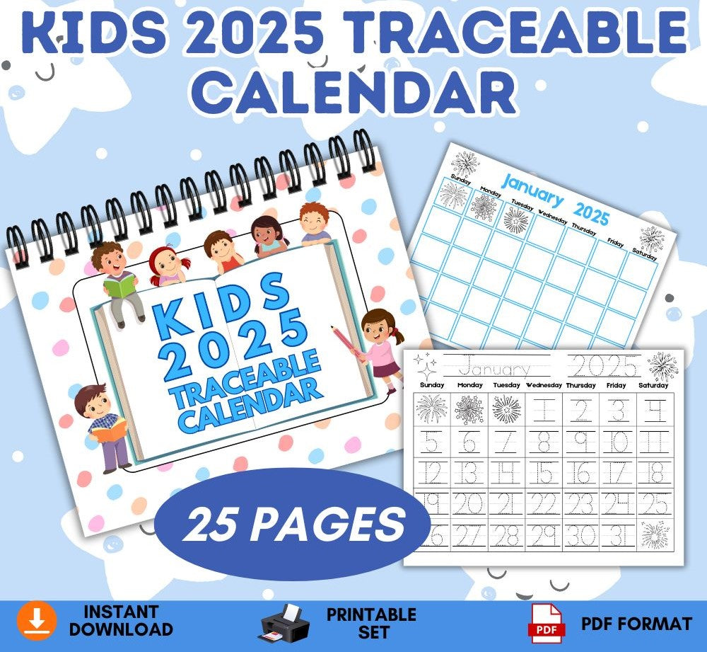 PLR Kids Traceable Monthly Calendar | Calendars for kids’ learning and organization | My Store
