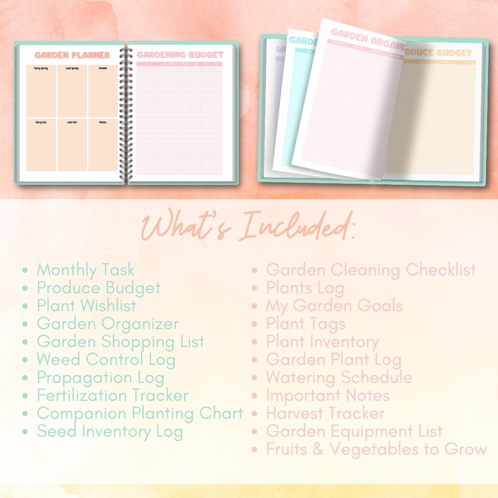 Multicolor Gardening Planner | Organize Plants Plots & Seasons