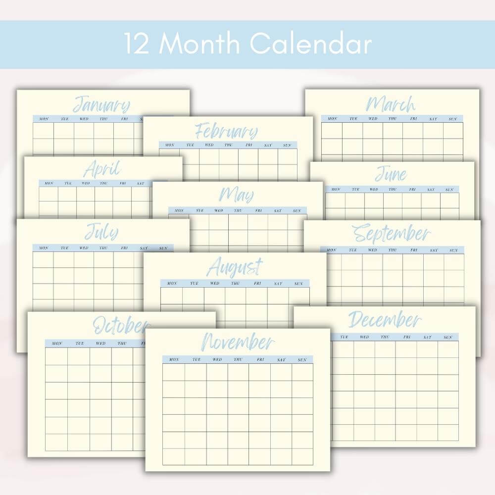 Blue Prayer Journal – Faith Planner Printable PLR