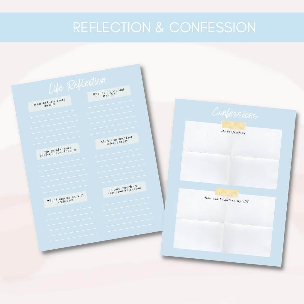 Blue Prayer Journal – Faith Planner Printable PLR