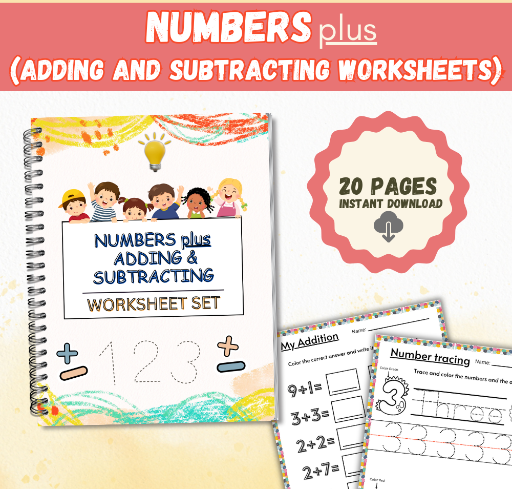 Numbers & Math Worksheets – Adding & Subtracting Printables