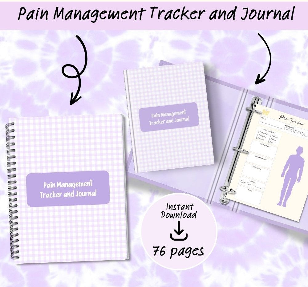 PLR Pain Management Tracker Journal | Journals for symptom tracking | My Store