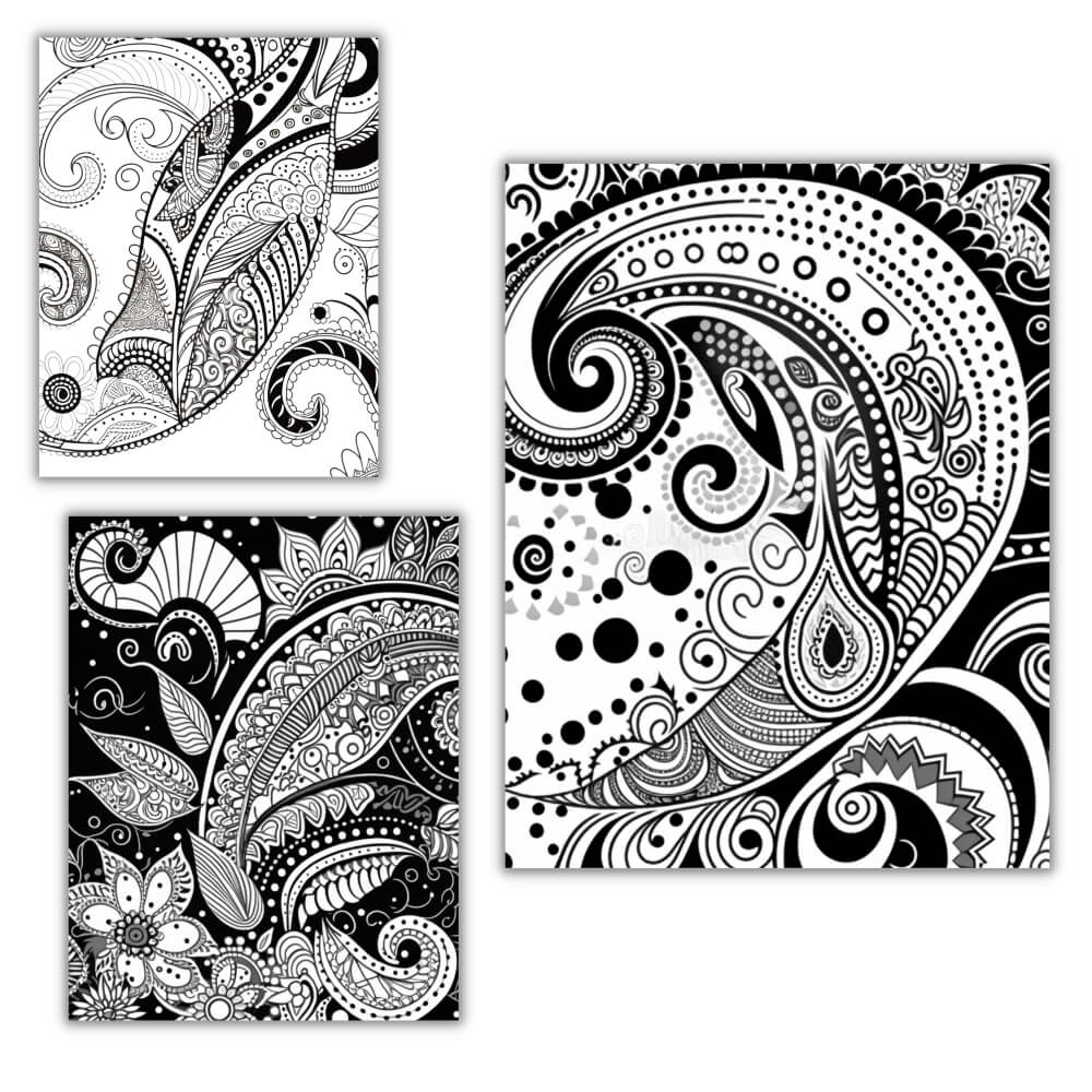 Paisley Coloring Pages - 11 Printable Designs